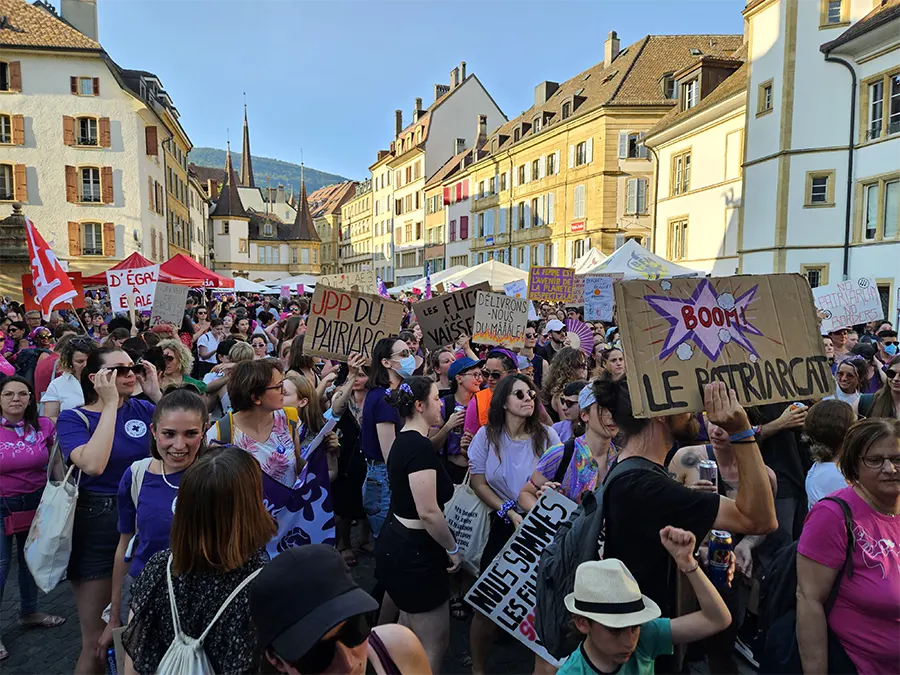 Manifestation lors de la grève féministe du 14 juin 2023