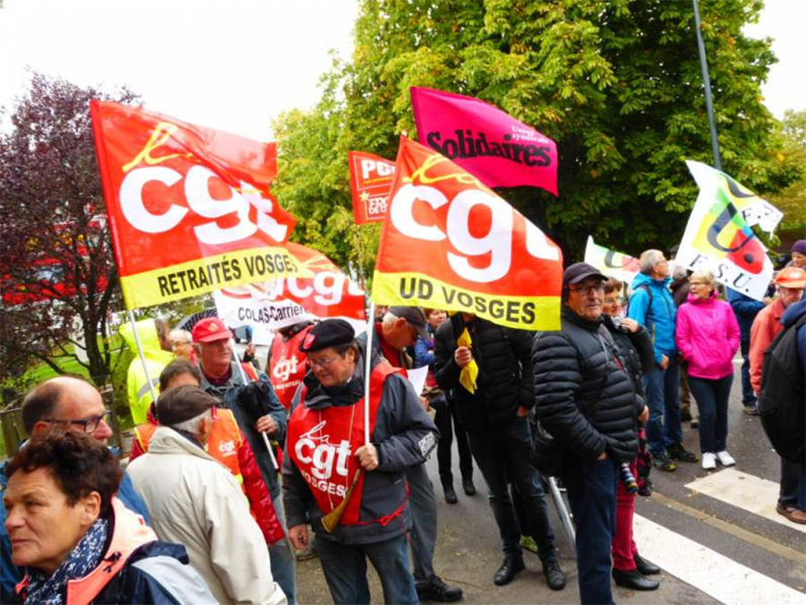 Manifestation interprofessionnelle de retraité∙es à Epinal, le 24 mars 2022. [DR]