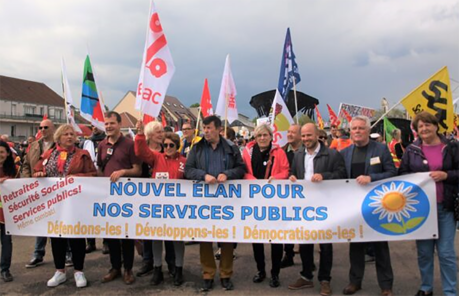 A Lure, en mai 2023, manifestation pour un « nouvel élan pour nos services publics ». [NEPSP]