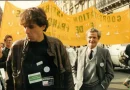 Derrière une banderole de la Coordination d’Ile-de-France, Léon Schwarzenberg et Pascal Dias, lors d’une manifestation de 1988. [Coll. P.Dias]