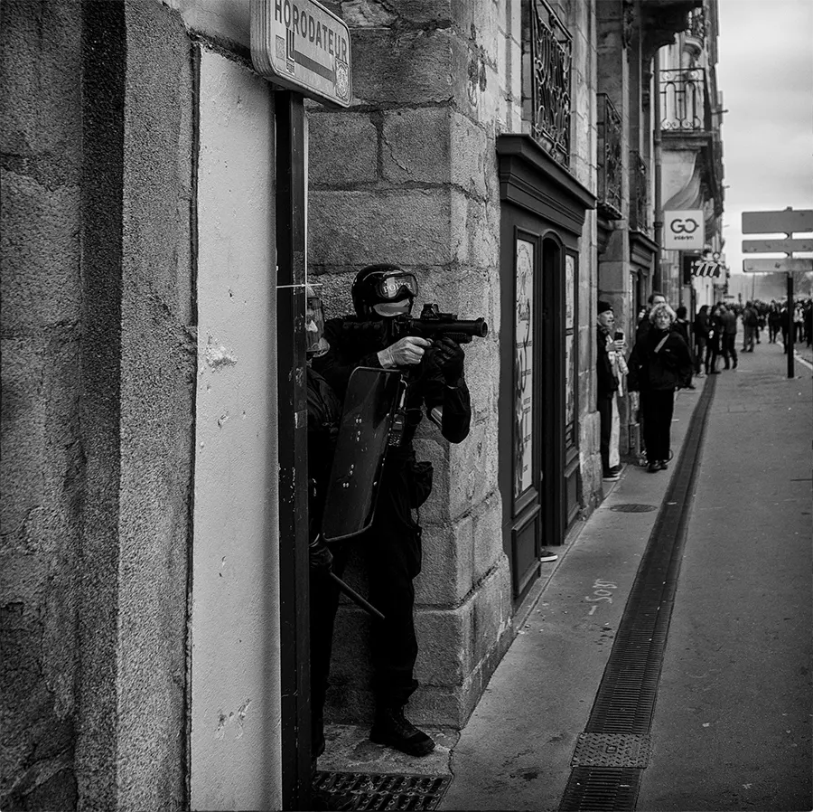 L’insécurité en ville ? Les abords d’une manifestation à Nantes, le 6 avril 2023. [Didier Raynaud]