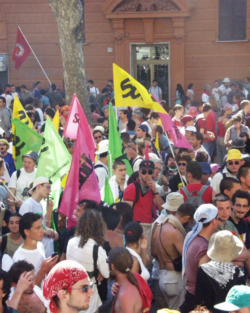 Manifestation de Gênes, le 21 juillet 2001. [Coll. CM]