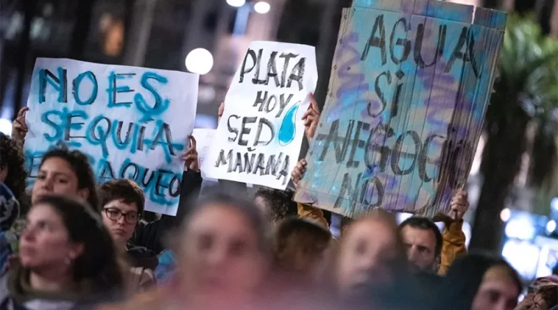 Manifestation pour le droit à l’eau, mai 2023. [PIT-CNT]