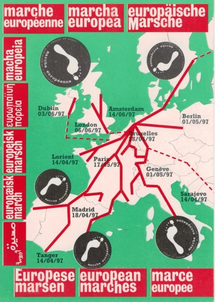 Affiche de 1997, lors des premières Marches internationales. [Coll. CM]