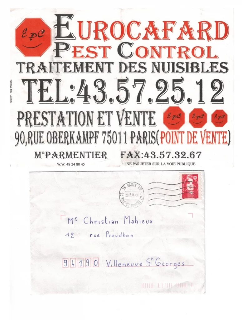 « Mais pourquoi n’avez-vous pas rejoint la CGT ? » Deux exemples : tract CGT appelant à exterminer les militant·es SUD à coups d’insecticide et lettre anonyme au domicile du secrétaire du syndicat. [Coll. CM]