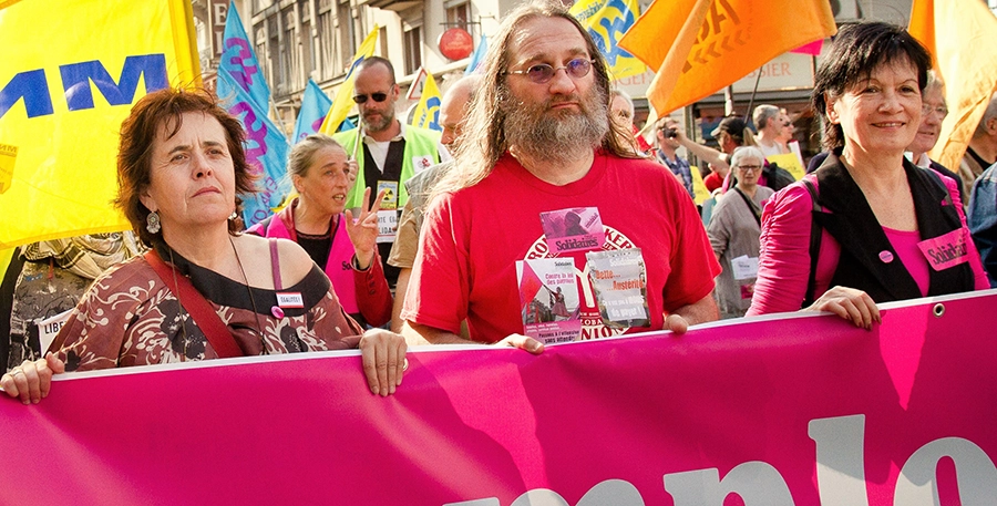 La manifestation Solidaires du 24 mars 2012 à Paris. [C. Voisin]