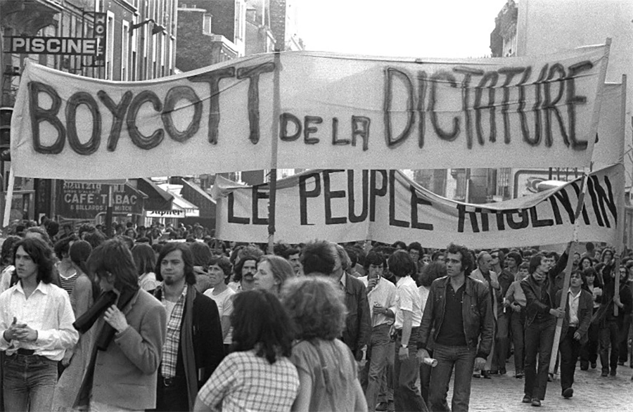 Manifestation parisienne pour le boycott. [DR]